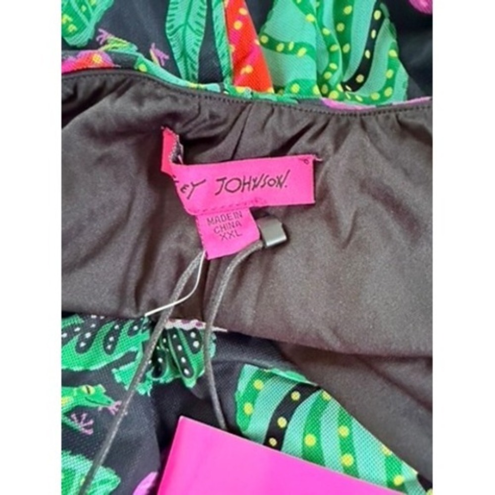 NWT Betsey Johnson Paulina Halter Maxi Dress Tropical Jungle Print XXL - Picture 4 of 12